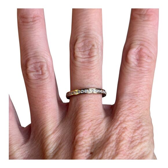 Titanium CZ Eternity Band Ring Size 6 - Picture 7 of 7